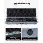 Hard Rifle Case, Lockable Rifle Case with Pre-cut Foams, 1320 mm Gun Storage with Wheels, Heavy Duty IP67 Waterproof & Dustproof
