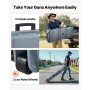 Hard Rifle Case, Lockable Rifle Case with Pre-cut Foams, 1320 mm Gun Storage with Wheels, Heavy Duty IP67 Waterproof & Dustproof