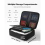 Fireproof Document Box, 1000 ℃ Heat Insulated Fireproof & Waterproof Box with Lock, Portable Multi-Layer Home Office Travel File