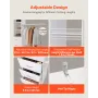 VEVOR Closet System with 3 Drawers, Adjustable Height Wooden Closet Organizers, Modern Walk-in Wardrobe Organization with 3 Retr