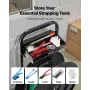 Banding Strapping Cart, Fit for PET/PP/Polyester Strapping Coils with 20.3/40.6 cm Core Size, Heavy Duty Strapping Dispenser Equ