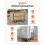 VEVOR Drywall Cart Dolly, 816 kg Load Capacity, 2-in-1 Steel Panel Truck Cart with 12.5 mm Swivel Casters, 91.4 x 61 cm Platform