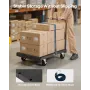 Drywall Cart Dolly, 816 kg Load Capacity, 2-in-1 Steel Panel Truck Cart with 12.5 mm Swivel Casters, 91.4 x 61 cm Platform Truck