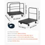Drywall Cart Dolly, 816 kg Load Capacity, 2-in-1 Steel Panel Truck Cart with 12.5 mm Swivel Casters, 91.4 x 61 cm Platform Truck