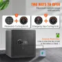 Safe, 51.0 L Home Safe, Steel Security Safe with Digital Keypad and 2 Keys, Cabinet Safe with Fire-proof Bag, Protect Cash, Gold