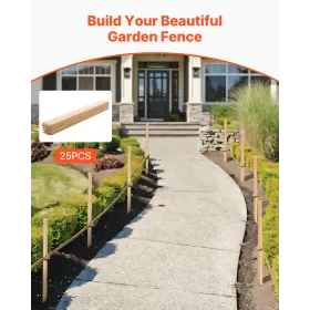 VEVOR Havepæle i træ, 25 stk. 19,05×19,05×914,4 mm Undersøgelsespæle, Havepæl med skarp spids, grantræ Pl