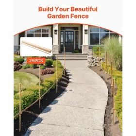 VEVOR Havepæle i træ, 25 stk. 17,53×12,7×1219,2 mm Undersøgelsespæle, Havepæl med skarp spids, grantræ Pl.