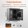 Safe, 51.0 L Home Safe, Steel Security Safe with Digital Keypad and 2 Keys, Cabinet Safe with Fire-proof Bag, Protect Cash, Gold
