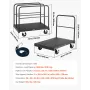 Gipsvogn Dolly, 816 kg lastekapacitet, 2-i-1 stålpanel