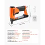 VEVOR Pneumatic Staple Gun, 22 Gauge Air Upholstery Stapler for 71 Series Fine Wire Staples 9.5mm Crown 6-16mm Length, Max 180PC
