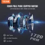 1/5 HP Single Stage Vacuum Pump, 3.5 CFM, 220-240V AC Air Conditioning Conditioner Vacuum Pump, 0.6 cm SAE Male 1.27 cm ACME Mal