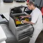 Semi-Truck Step Tool Box, 610 x 695 x 645 mm Heavy Duty Aluminum Toolbox Side Mount, Waterproof Side Storage Saddle Step Box wit