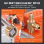 1/5 HP Single Stage Vacuum Pump, 3.5 CFM, 220-240V AC Air Conditioning Conditioner Vacuum Pump, 0.6 cm SAE Male 1.27 cm ACME Mal