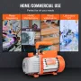 1/5 HP Single Stage Vacuum Pump, 3.5 CFM, 220-240V AC Air Conditioning Conditioner Vacuum Pump, 0.6 cm SAE Male 1.27 cm ACME Mal