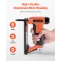 Pneumatic Staple Gun, 20 Gauge Long-Nose Upholstery Stapler for 50 Series Fine Wire Staples 12.8mm Crown 6mm-16mm Length, Max 11