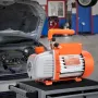 1/5 HP Single Stage Vacuum Pump, 3.5 CFM, 220-240V AC Air Conditioning Conditioner Vacuum Pump, 0.6 cm SAE Male 1.27 cm ACME Mal