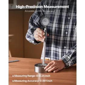 VEVOR måleurtestindikator og boringsmåleværktøjssæt, måleur 0,03 mm nøjagtighed, 50,8-152,4 mm boringsområde med stang,