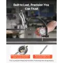 Dial Test Indicator with 360° Flexible Arm and 360° Locking Pliers, 0.03 mm Accuracy, 0-25.4mm Range, Professional for Machine S