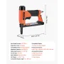 Pneumatic Staple Gun, 22 Gauge Long-Nose Upholstery Stapler for 71 Series Fine Wire Staples 9.5mm Crown 6mm-16mm Length, Max 180