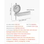 urskivetestindikator med metalbase, 0,03 mm nøjagtighed, 0-25,4