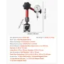Dial Test Indicator with Universal Magnetic Base and Storage Case, 0.01 mm Accuracy, 0-0.76 mm Range, Micro Ball Handle for Narr