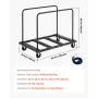 Drywall Cart Dolly, 816 kg Load Capacity, Steel Panel Truck Cart with 12.5 mm Swivel Casters, Lumber Drywall Dolly with Tie-Down