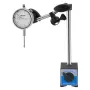 Dial Test Indicator with Dual Rod Stand and Storage Case, 0.03 mm Accuracy, 0-25.4mm Range, Fine Adjustable Long Arm, Non-Magnet