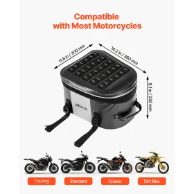 VEVOR Motorcycle Tail Bag, 28 L Motorcycle Rear Seat Bag with Waterproof Fabric, Outdoor Sports Motorbike Luggage Storage Trunk 