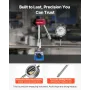 Dial Test Indicator with Magnetic Flexible Base Stand, 0.03 mm Accuracy, 0-25.4mm Range, Fine Adjustable Long Arm, Professional 