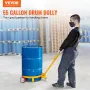 55 gallon tromme dolly, 1200 lbs belastningskapacitet, tønde