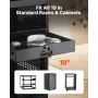 2U Rack Mount Drawer, 22.68 kg Max Load-Bearing, Lockable Server Cabinet Case, Sliding Drawer with Lock and Cable Management Hol