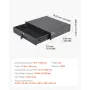 2U Rack Mount Drawer, 22.68 kg Max Load-Bearing, Lockable Server Cabinet Case, Sliding Drawer with Lock and Cable Management Hol