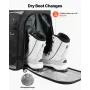 VEVOR Ski Boot Bag, 70L, Snowboard Boots Travel Backpack for Men Women, with Waterproof Exterior & Bottom, Durable 1680D Oxford,