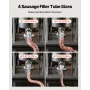 elektrisk pølsestopper, 22 LBS / 10 L lodret kødfyld, trinløs