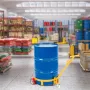 208.2 L Drum Dolly, 544.3 kg Load Capacity, Barrel Dolly Cart Drum Caddy Round Dolly Steel Low Profile, Heavy Duty Steel Frame w