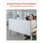 Desk Divider Privacy Panel, 1524 x 610 mm Clamp-on Office Desk Partition, PET Cubicle Partition Panel, Workstation Privacy Divid