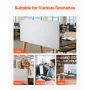 VEVOR Desk Divider Privacy Panel, 1524 x 610 mm Clamp-on Office Desk Skillevæg, PET Cubicle skillevægspanel, Workstation Privacy