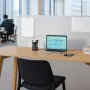 Desk Divider Privacy Panel, 1524 x 610 mm Clamp-on Office Desk Partition, PET Cubicle Partition Panel, Workstation Privacy Divid