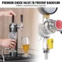 Double Gauge Regulator, CO2 Regulator Gauge with 0-60PSI, Heavy Duty CO2 Gauge Gas System, Draft Beer Regulator with Check Valve