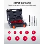 VEVOR Bearing Press Kit, 43 Pcs, Bearing Race and Seal Driver Set with 39 Bushings & Handle Shafts, Bushing Driver Tool Set, Hea