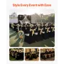 VEVOR 150 Pcs Black Chair Covers, Polyester Spandex Chair Cover, Stretch Slipcovers for Wedding Party Dining Banquet Flat-Front 