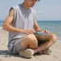 Steel Tongue Drum, 33cm 15 Notes Rain Drum for Outside Garden, C Major Musical Drums with Music Book & Mallets, Percussion Instr