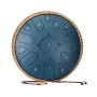 Steel Tongue Drum, 33cm 15 Notes Rain Drum for Outside Garden, C Major Musical Drums with Music Book & Mallets, Percussion Instr