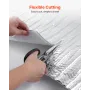 VEVOR dobbelt reflekterende isoleringsrulle, dobbeltsidet strålebarriere af aluminiumsfolie, 6 mm 30,48 m x 1,22 m, dobbeltlags