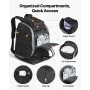 Ski Boot Bag Snowboard Boots Travel Backpack 55L Waterproof Oxford Black