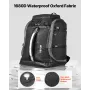 VEVOR Ski Boot Bag Snowboard Boots Travel Backpack 55L Waterproof Oxford Black