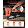 Pneumatic Staple Gun, 16 Gauge 26.4mm Wide Crown Pneumatic Stapler 16mm to 38mm Length, 70-120PSI Air Staple Gun with Two Firing