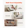 Loveseat Sofa, 176 cm Small Sofa Couch for Living Room, Velvet Fabric 2-Seats Couch with Sinuous Spring, Soft Cushions and Sturd