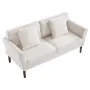 Loveseat sofa, 176 cm lille sofa sofa til stuen, fløjlsstof