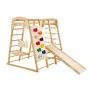 VEVOR Indendørs Jungle Gym, 7-i-1 Indendørs legeplads til småbørn, 109 x 120 x 119,5 cm, med træ- og rebstige, netstige, gynge,